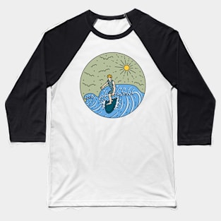 Surf Waves Ocean Baseball T-Shirt